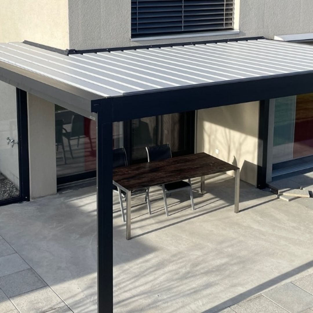Lamellendach um die Ecke Sonderform